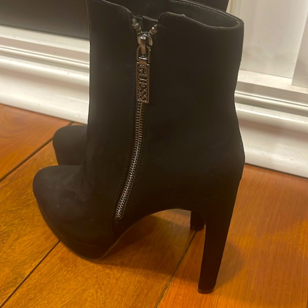Black suede guess boots